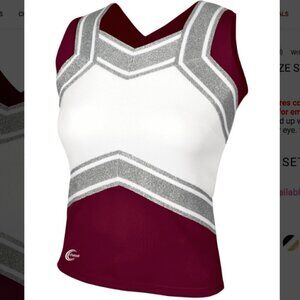 CHASSE Blaze Shell Top in Dark Red Silver